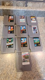 10 NINTENDO NES GAMES LOT 5-SCREW MORIO DUCK HUNT DONKEY KONG HOGANS ALLEY (H2)