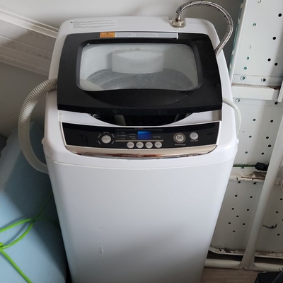 #ad #ad BLACKDECKER Electric Washer amp; Dryer Set White Black BPWM09W BCED15 $250.00