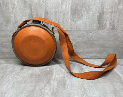 Vintage FSS 2 QT Orange Plastic Canteen Water Bottle With Shoulder Strap