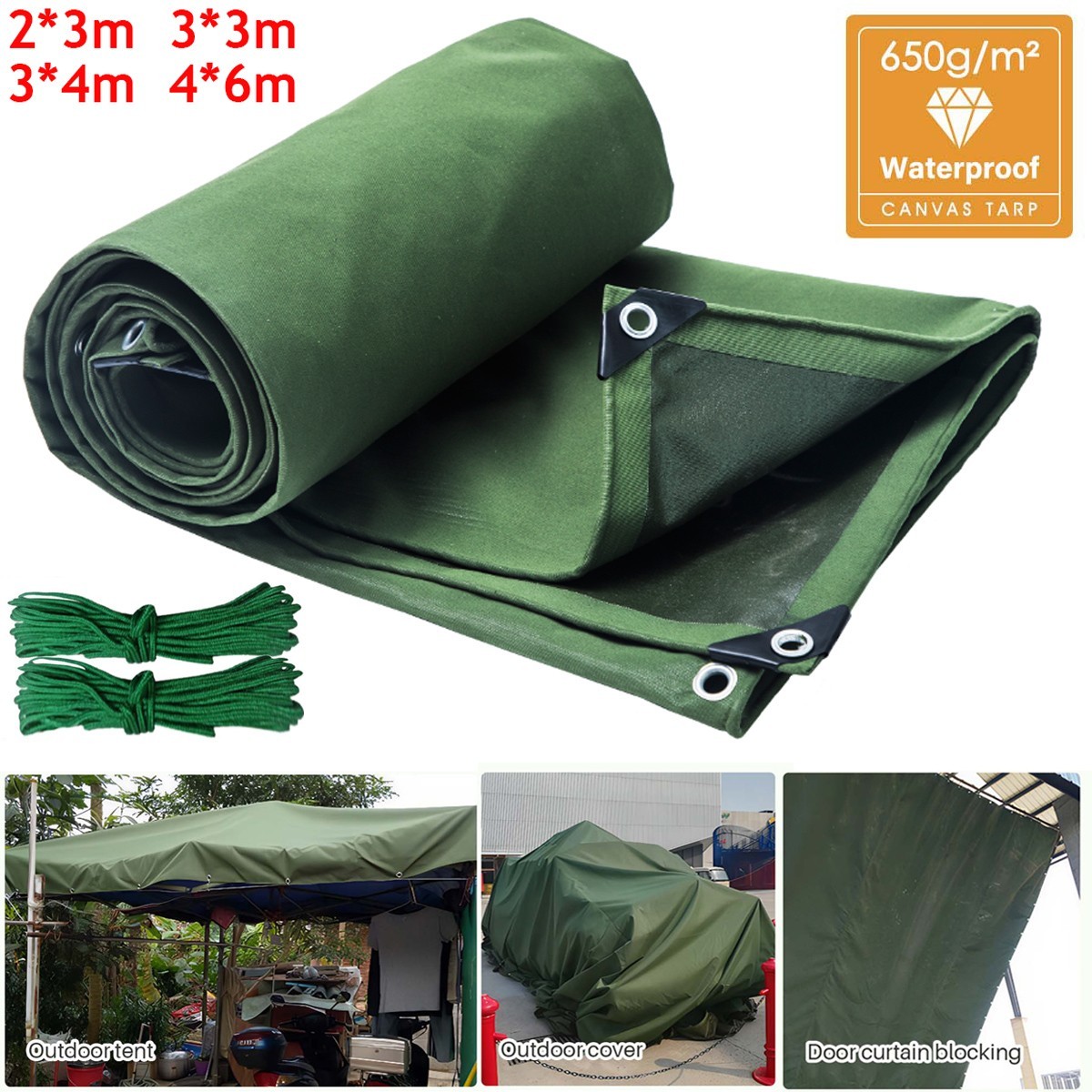 Cubierta de lona de jardín extremadamente gruesa de alta resistencia lona impermeable mejorada