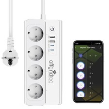 1-4x Smarte 4-fach Steckdosenleiste + 2x USB-...