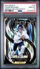 Caleb Williams Rookie Green & Yellow Shock Prizm PSA 10 - 2024 Select - Bears