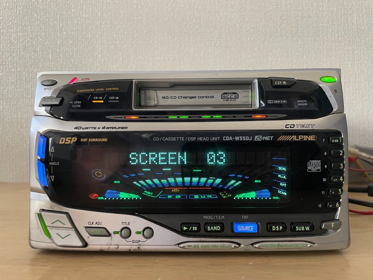 ALPINE CDA-W550J 2DIN Car Audio CD Cassette Player Operation