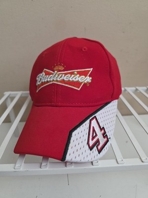 Official NASCAR Budweiser #4 Kevin Harvick Hat - Adjustable Super Clean And Firm