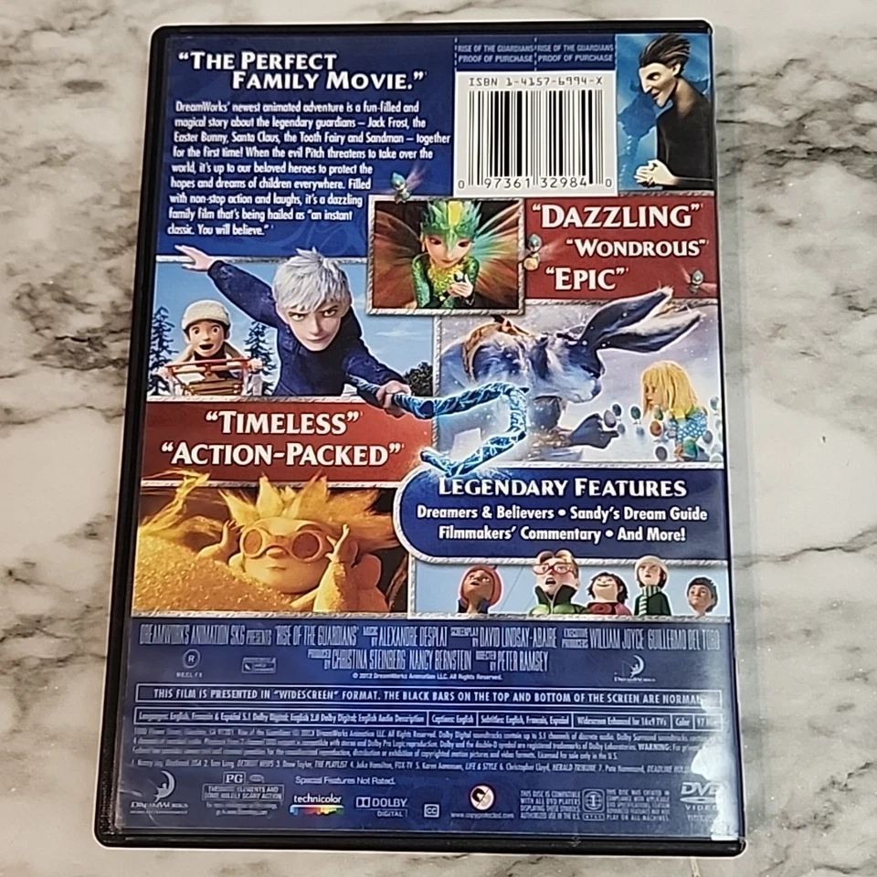 Rise of the Guardians (DVD, 2013) DreamWorks Animation Fantasy 010 - Image 4 of 4