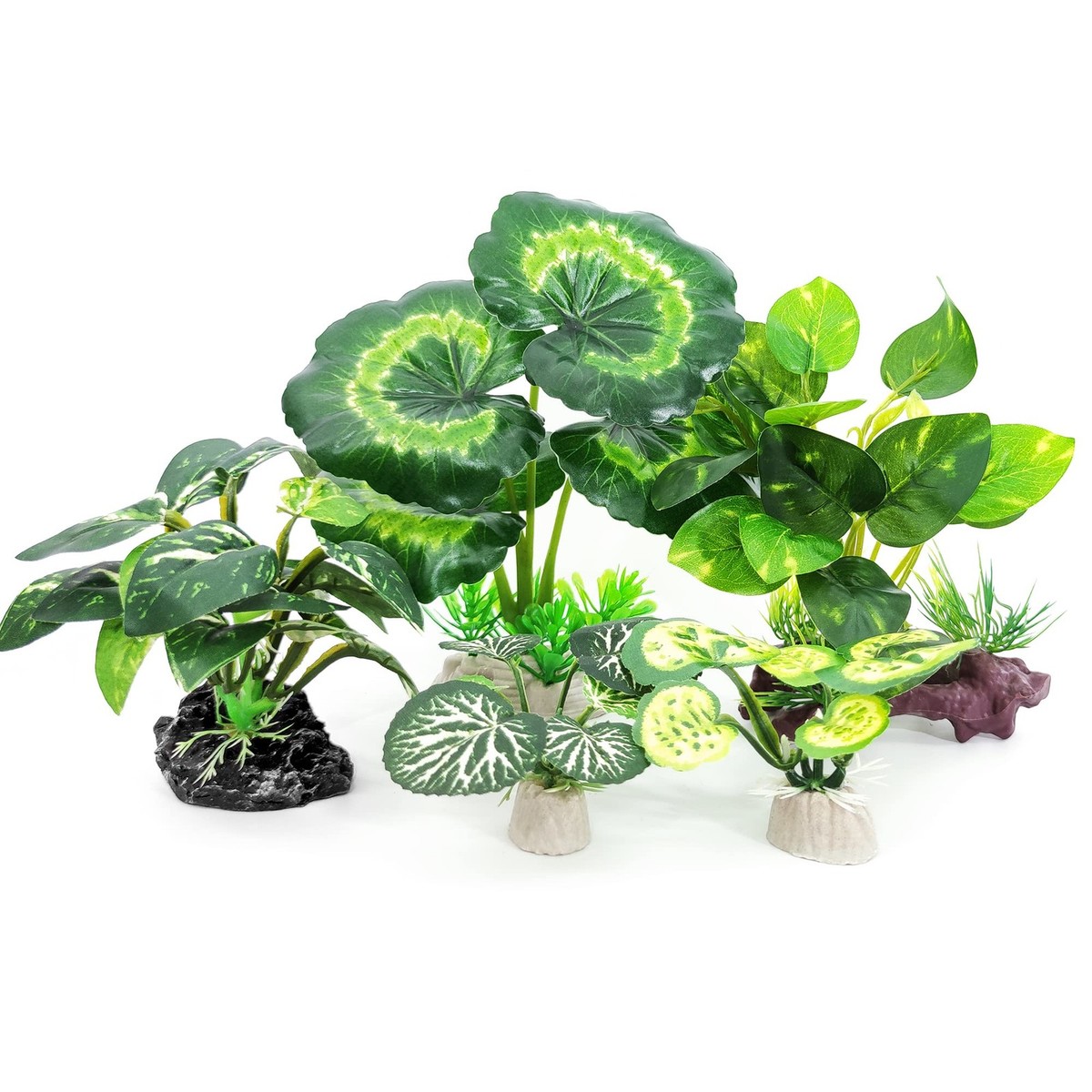 5 Pack Tall Aquarium Plants - Realistic Silk Fake Plants for Fish Tank  Decor | eBay