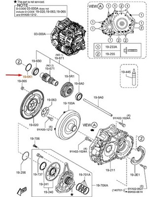 MAZDA 6 Sedan MK3 Output Gear Shim FZ21196M1 NEW GENUINE