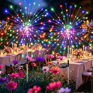 Yard Decorations Outdoor Solar Lights Garden Firework Waterproof Path Lamp150LED