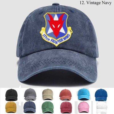 Customized Personalization Embroidered Hat 177th Fighter Wing Njang, Trucker Hat