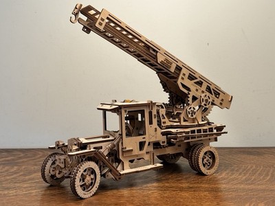 Fire truck - Mechanical 3D Models Wooden Puzzle by UGEARS Constructed