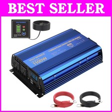 1100W Power Inverter 12V DC to 120V AC LCD Remote