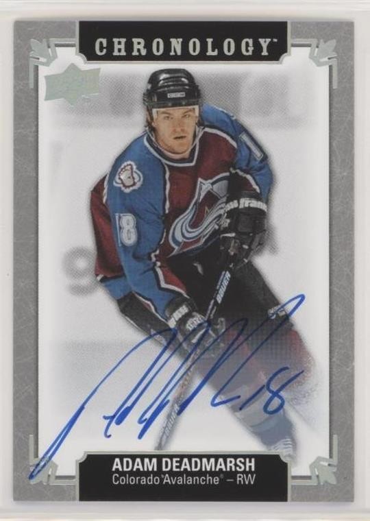 2019-20 UPPER DECK CHRONOLOGY FRANCHISE HISTORY AUTO ADAM DEADMARSH AVS