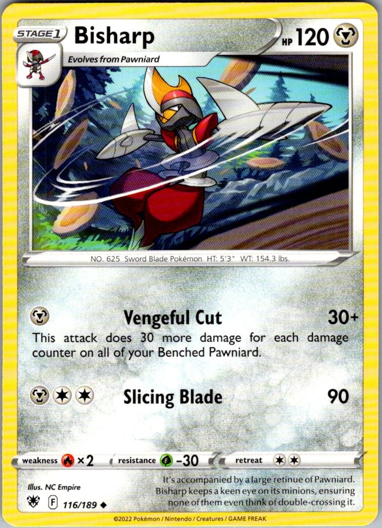 Bisharp Astral Radiance 116/189 Uncommon Pokemon Near Mint