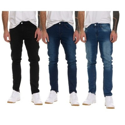 Men's 3 Pack Flex Stretch Slim Fit Straight Comfort Denim  Jeans With 5 Pockets