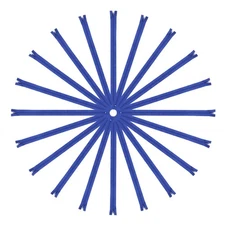 20Pcs 16 Inch #3 Nylon Coil Zippers for Sewing, Supplies Zippers Bulk, Blue