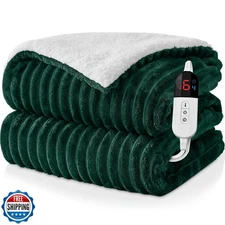Easthome Electric Heated Blanket Queen Size Dual Control - 84"x90" Fast Heati