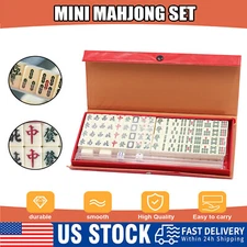 Professional Chinese Mahjong Set Large 144+2 Numbered Tiles Mah-jongg with Case