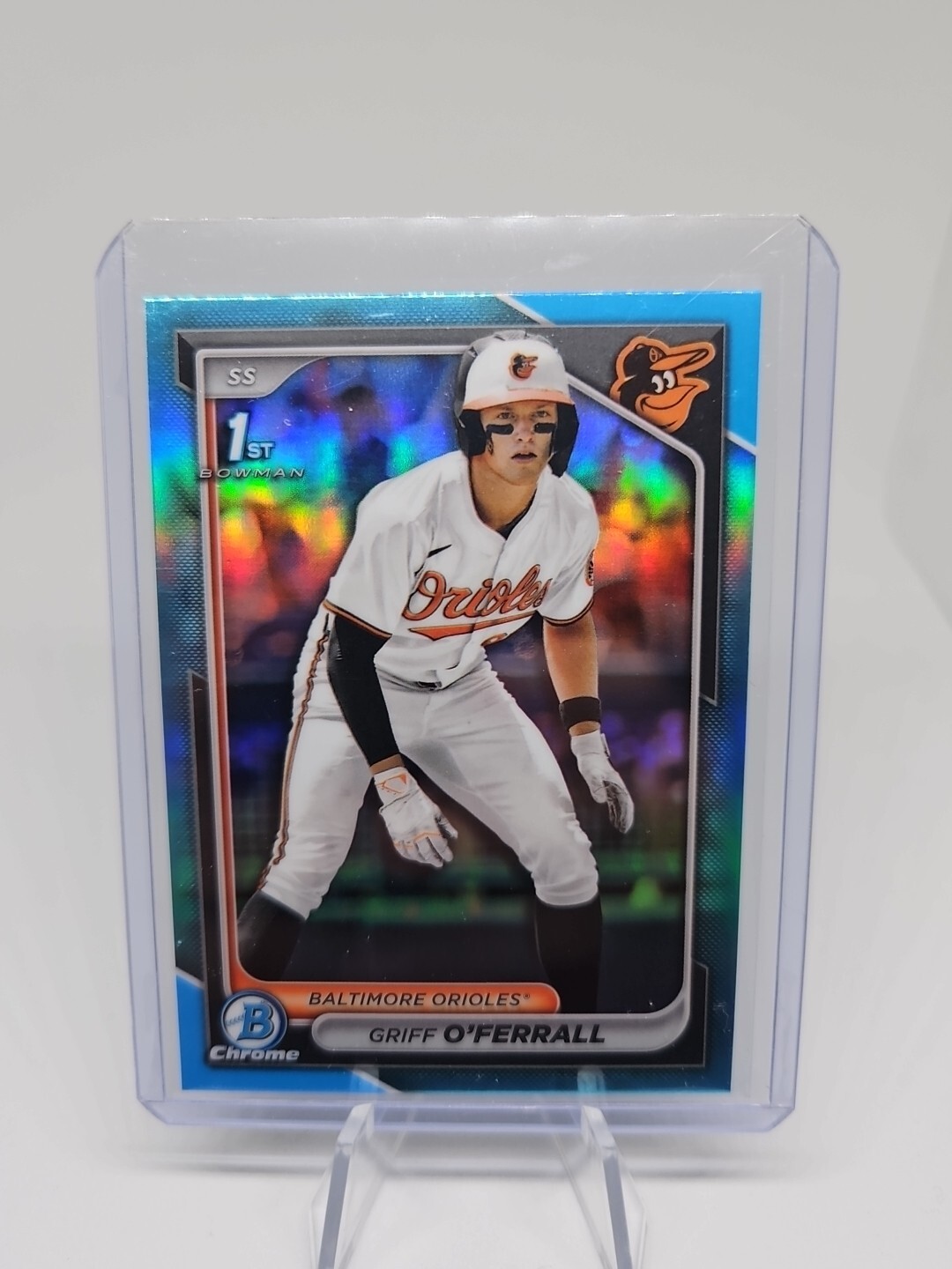 2024 Bowman Draft Griff O’Ferrall 1st Chrome Sky Blue Refractor  BDC-21 Orioles