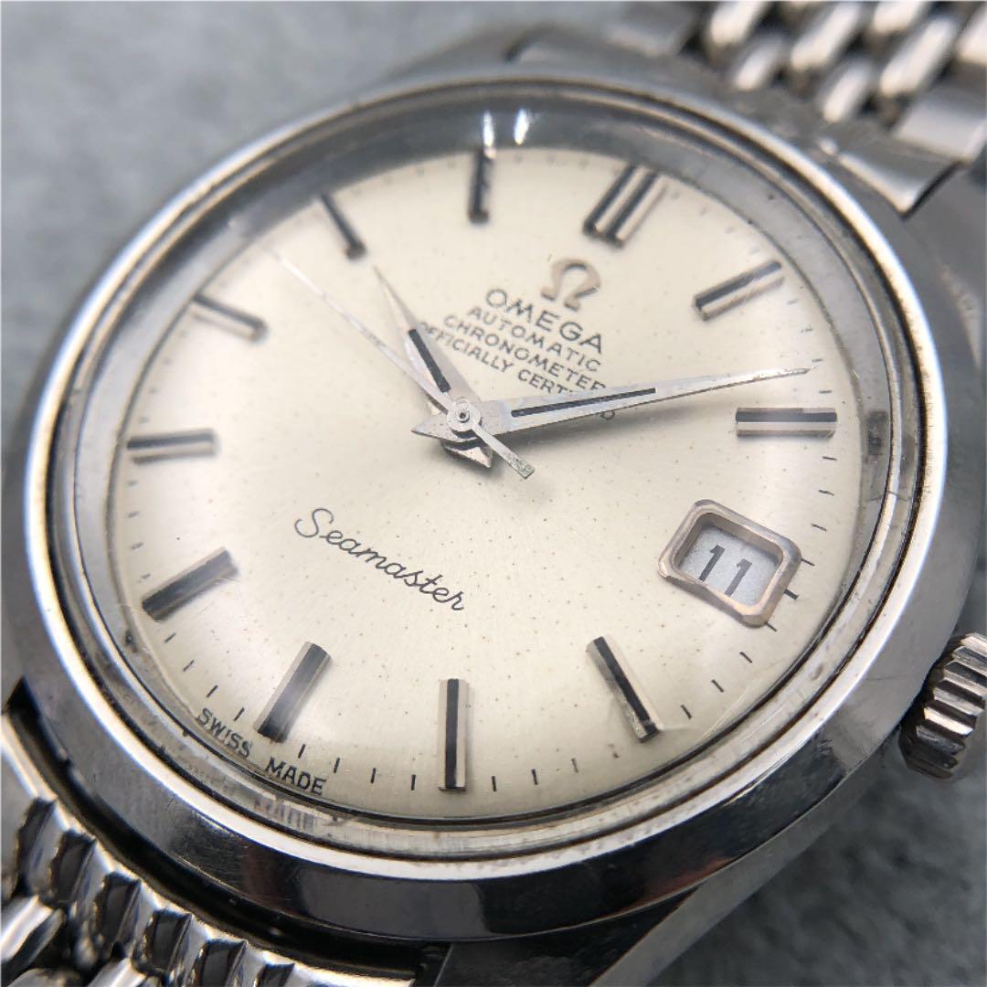 Omega Seamaster Vintage Date Cal.564 Chronometer Silver Automatic Mens Watch