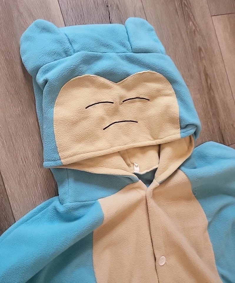 Pokémon Snorlax Sazac Vellón Disfraz Juegos con disfraces Una Pieza Pijama Bolsillos Mediano Foto 3 de 4