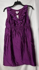 NWT Ann Taylor LOFT Womens Casual Sleeveless Purple Pullover Dress Size 10