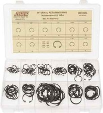 Made in USA 150 Piece, 1/2 to 1-3/4", SpRing Assortment Steel, Snap Internal ...