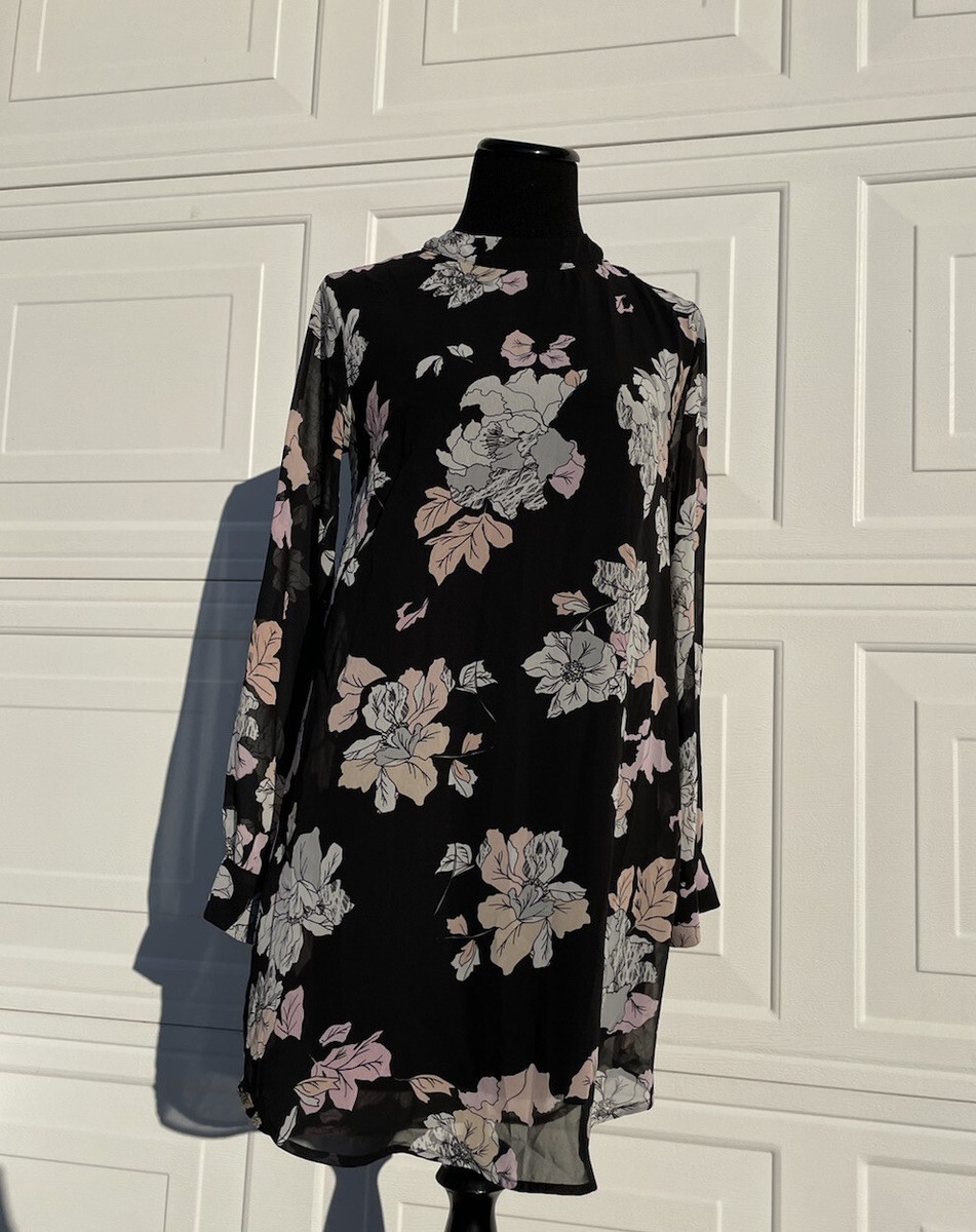 astr the label black floral dress Donne Floral Lace Midi Dress