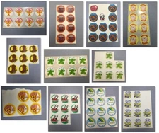 Choose One - MATTE Rare VTG Vintage Scratch Sniff Partial Sheet Trend Stickers