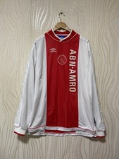 AJAX AMSTERDAM 1999 2000 HOME SHIRT JERSEY UMBRO LONG SLEEVE sz XL VINTAGE RARE