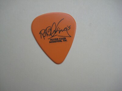 B.B. BB King King's Orange Blues Club Logo Memphis Tn. Guitar Pick Rare