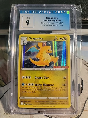 CGC 9 MINT 2022 POKEMON SILVER TEMPEST HOLO GAMESTOP PROMO DRAGONITE