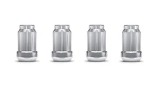 White Knight 3804-4 Chrome 1/2"-20 Spline Lug Nut with Key, 4 Pack