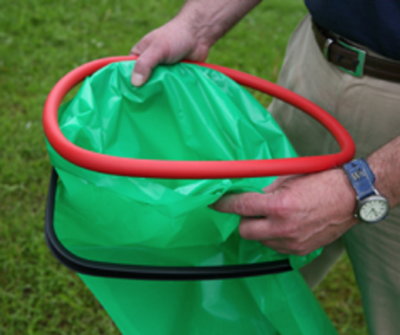 BIN-RING Stretchy Rubber Bin Bag Holder - Fits Square Or Round Pedal Bins, Heavy Duty & Simple