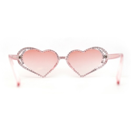 Damen-Sonnenbrille irisierend Strass Glitzer sprudelnd Herzform - Bild 10 von 60