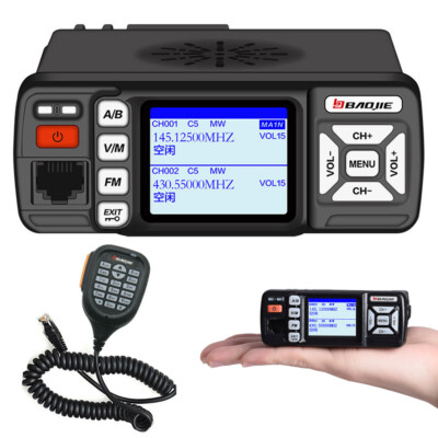 BJ-318 Mini Car Mobile Radio Walkie Talkie Vhf Uhf Dual Band Two Way Ham Radios