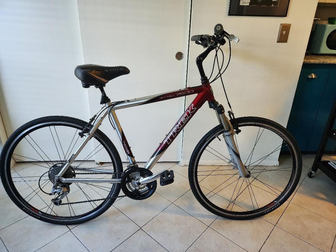 Trek 7500 Multitrack super light custom aluminum, silver / candy apple ...