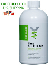 LIME SULFUR Dip Dogs Cats Horses Medicated Shampoo Anti Parasitic SKIN TREATMENT