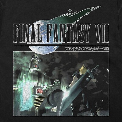 Final Fantasy VII Cloud Strife Vintage Inspiriert Schwarz T-Shirt
