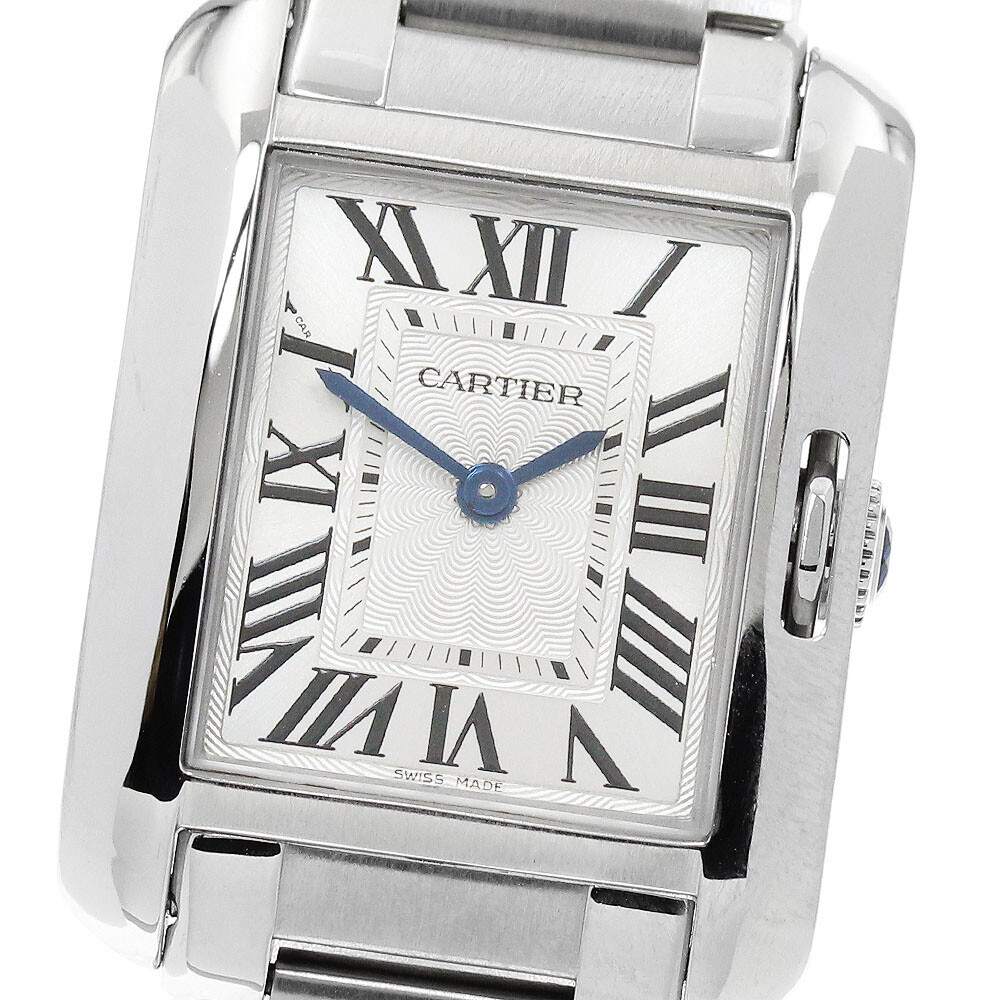 Cartier Tank Anglaise SM Silver Dial Quartz Ladies Watch W5310022-image