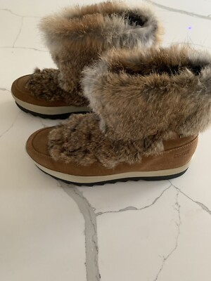 Cougar Women's Cougar Rabbit Fur Boots Vanora W US 11 Brown