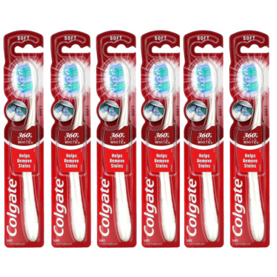 Colgate Optic White 360 Soft Toothbrush Full Head (6pack)