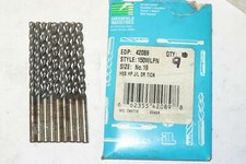 9 pcs GREENFIELD #5 TiCN Coated Parabolic Jobber Drills 150WLPN 42089 USA