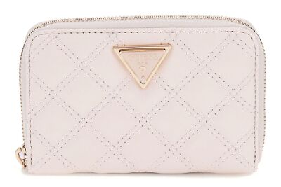 GUESS Giully II SLG Medium Zip Around Wallet M Geldbörse Creme White creme Neu