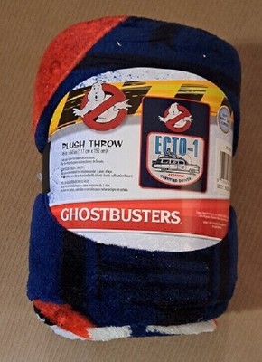 New Ghostbusters Ecto-1 Fleece Throw Gift Blanket Movie Ghost No Ghosts Plush