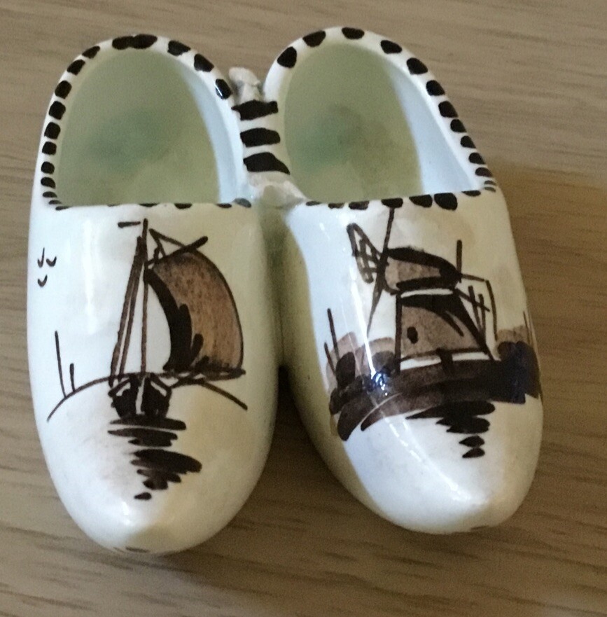 Porcelain Clogs Figurine for Elegant Home Décor and Collectibles-image
