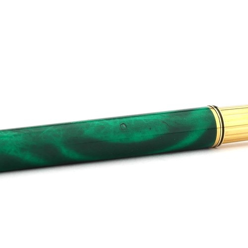 Rare Vintage Must de Cartier Trinity Malachite Lacquer Ballpoint Pen - Bild 16 von 16