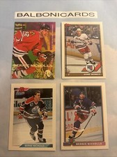 Bernie Nicholls 4 Card Topps Ultra Fleer Bowman Lot! NM+ Free Shipping!