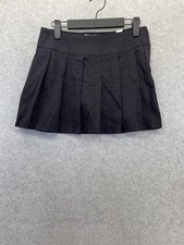 Children's Place Girls Skirt Pleated Skorts Solid Black Waist Tab Size 10