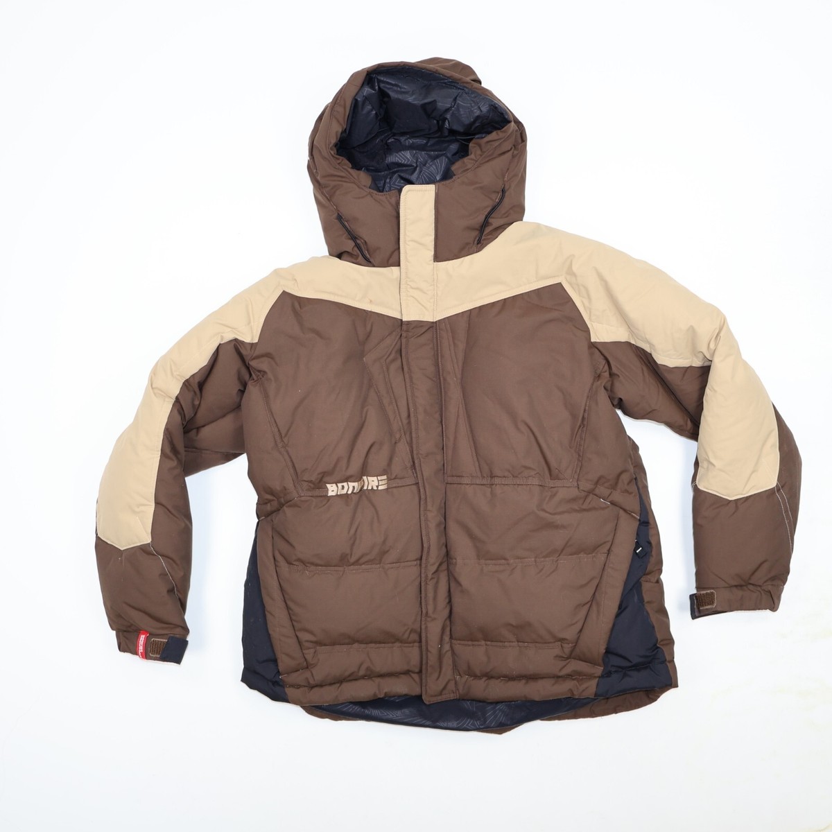 BONFIRE STROBE Brown DOWN Snowboard Ski Jacket Coat Parka Youth L