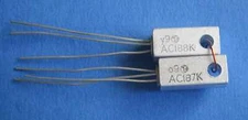 1 pair AC187K/AC188K Germanium transistor TUNGSRAM +++++ THE LAST +++++